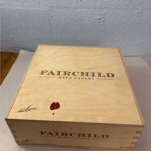 Napa Valley Wooden Wine Box - Natural Brown Fairchild 12” by 13” With Dividers